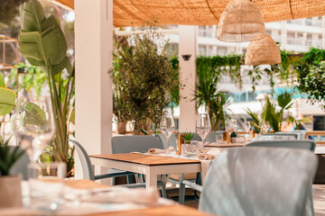 Beach club restaurant