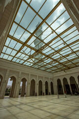 Beautiful islamic architecture of Masjid Sri Sendayan the new and the biggest mosque in Seremban.