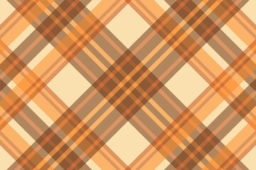 Tartan plaid pattern with texture and warm color. Vector illustration.