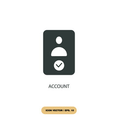 account icons  symbol vector elements for infographic web