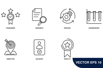 Audit icons set . Audit pack symbol vector elements for infographic web