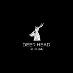 Deer head logo icon design vector 