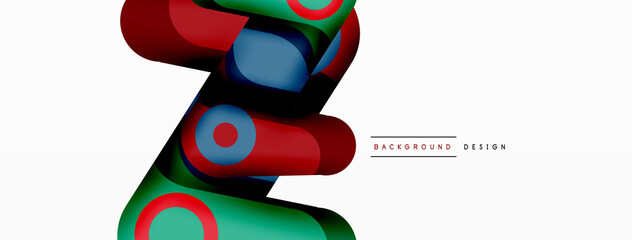 Abstract geometric shapes background. Color shapes composition for wallpaper, banner, background or landing