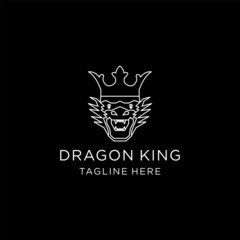 Dragon king logo icon design vector 