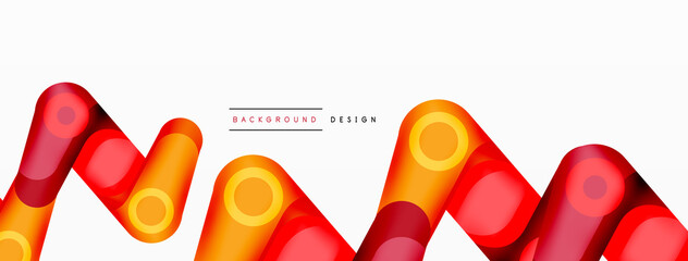 Modern stylish geometric background. Abstract round shapes composition for wallpaper, banner, background or landing