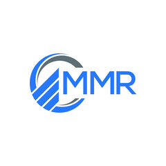 MMR Flat accounting logo design on white  background. MMR creative initials Growth graph letter logo concept. MMR business finance logo design.