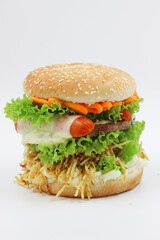 delicious hamburger isolated on white background