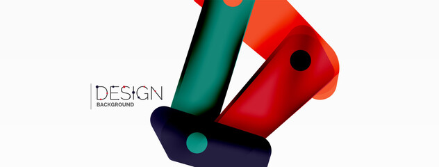 Creative geometric wallpaper. Minimal abstract background. Color bright overlapping lines composition vector illustration for wallpaper banner background or landing page