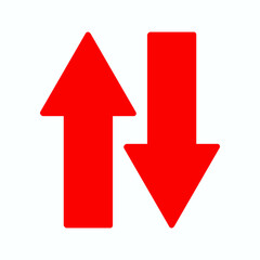 Red arrow icon vector