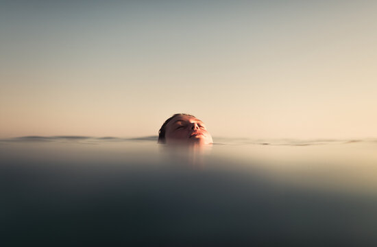 A moment of peace floating in the sea