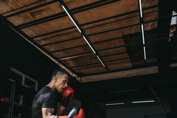 man boxing workout
