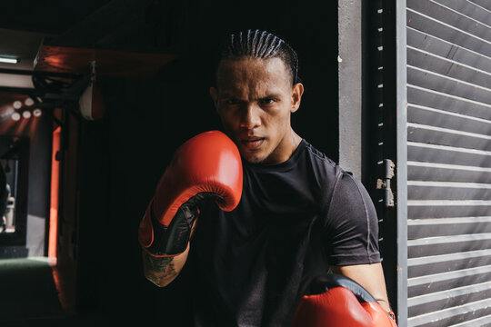  portrait of  Mexican boxer