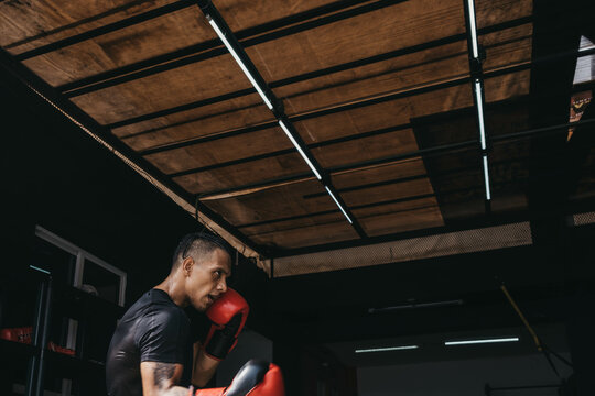 man boxing workout