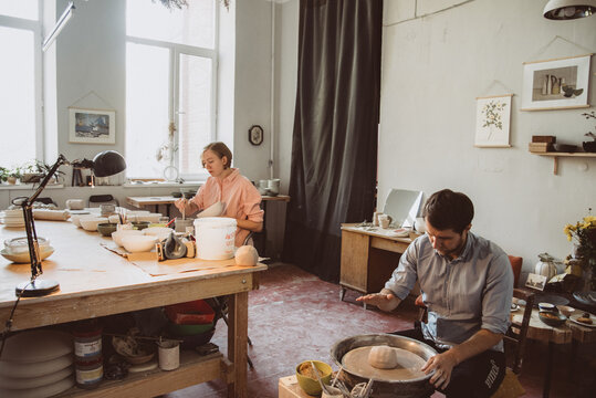 our working day in poterry workshop