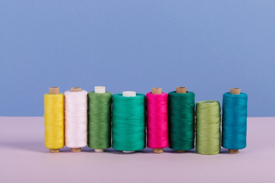 Colorful Threads In A Row