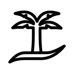 coconut tree icon or logo isolated sign symbol vector illustration - high quality black style vector icons
