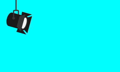 Spotlight Shining Icon, Movie Spotlight Icon Vector Illustration Eps10