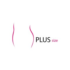 Plus size icon logo free vector