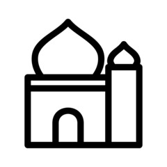 mosque icon or logo isolated sign symbol vector illustration - high quality black style vector icons
