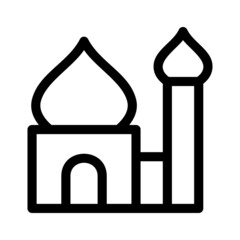 mosque icon or logo isolated sign symbol vector illustration - high quality black style vector icons
