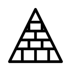 pyramid icon or logo isolated sign symbol vector illustration - high quality black style vector icons
