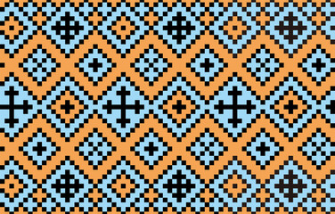 seamless knitted pattern with squares