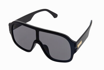 Men or women Oversize Retro Style SUNGLASSES with isolated white background top side angle 2195 black