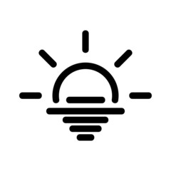 sunset icon or logo isolated sign symbol vector illustration - high quality black style vector icons
