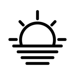 sunset icon or logo isolated sign symbol vector illustration - high quality black style vector icons
