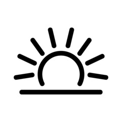 sunset icon or logo isolated sign symbol vector illustration - high quality black style vector icons
