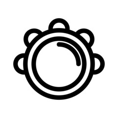tambourine icon or logo isolated sign symbol vector illustration - high quality black style vector icons

