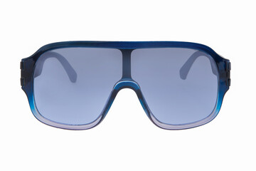 Men or women Oversize Retro Style SUNGLASSES with isolated white background front angle 2195 blue