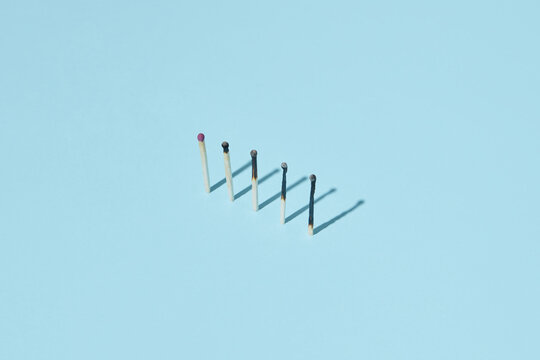 Burnt matches