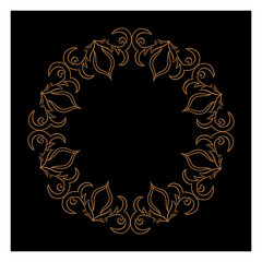 Vintage vector frame with floral elements for design of monograms, invitations, frames, menus, labels and websites, graphic elements for design of catalogs and photos, mirrors, brochures of cafes, bou