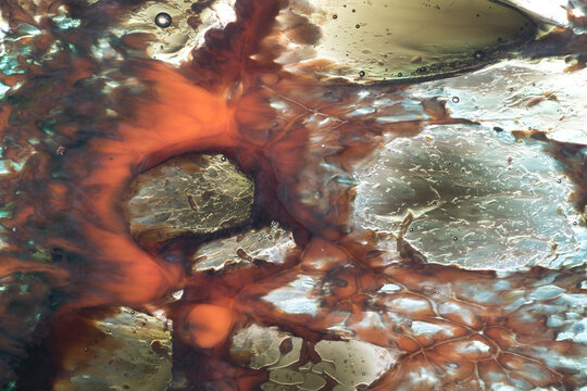 Colored flower vase 2 H closeup macro abstract patterns in glass