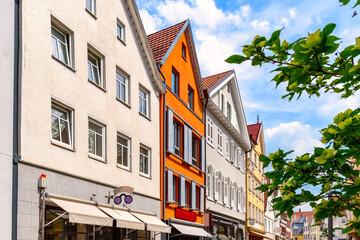 Obraz premium Beautiful facades in the down town of Reutlingen, Black forest, Germany