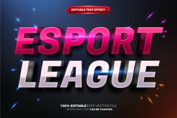 Obraz premium esport league 3D Editable text Effect Style