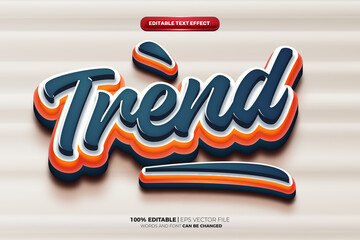 super trend hype blue 3d logo mock up template Editable text Effect Style
