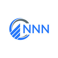NNN Flat accounting logo design on white  background. NNN creative initials Growth graph letter logo concept. NNN business finance logo design.