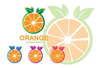 orange fruit logo icon vector. plant inspiration, illustration