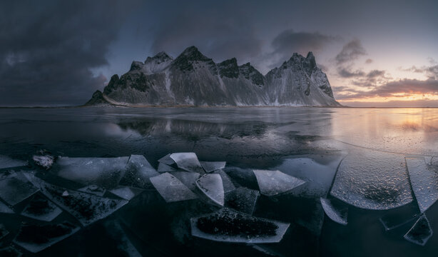 Mountains and ice in Iceland