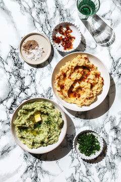 Parsley and caramelized onion mashed potatoes