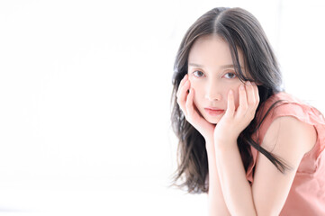 Fototapeta premium Woman staring at the front