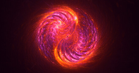 3D rendering abstract circle light background