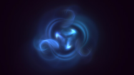 3D rendering abstract multicolor fractal light background