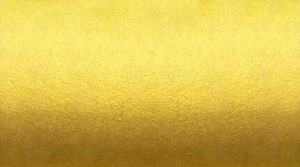 Gold wall texture background. Yellow shiny gold paint on wall serface with light reflection, vibrant golden luxury wallpaper sheet