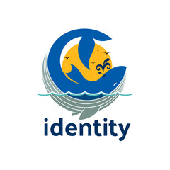 Fototapeta premium Whale Mascot Logo