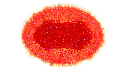 Monkeypox virus abstract visualization on white background. Macro illustration of pox virus. 3d render