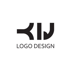 simple letter K W for logo company design