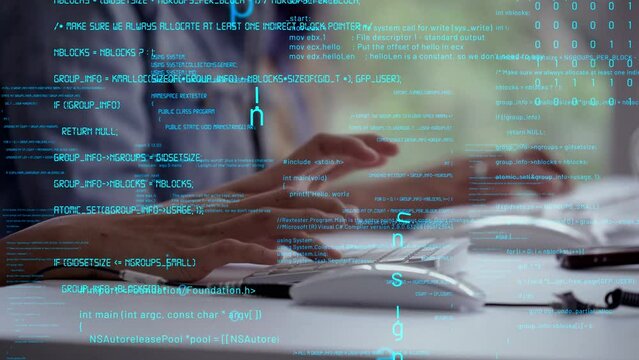 Conceptual programming and coding of future software . 3D render computer graphic .